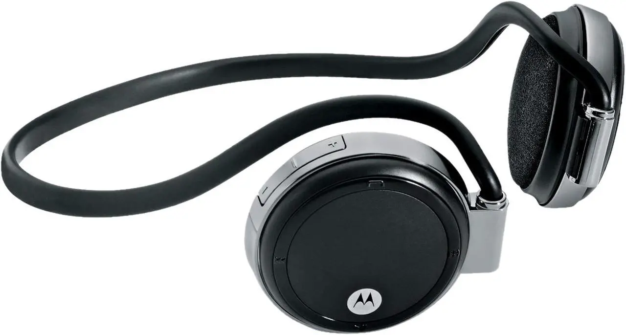 Alt view image 2 of 4 - Motorola Behind-the-Neck Bluetooth Stereo Headset Black with On Ear Music Controls (S305)