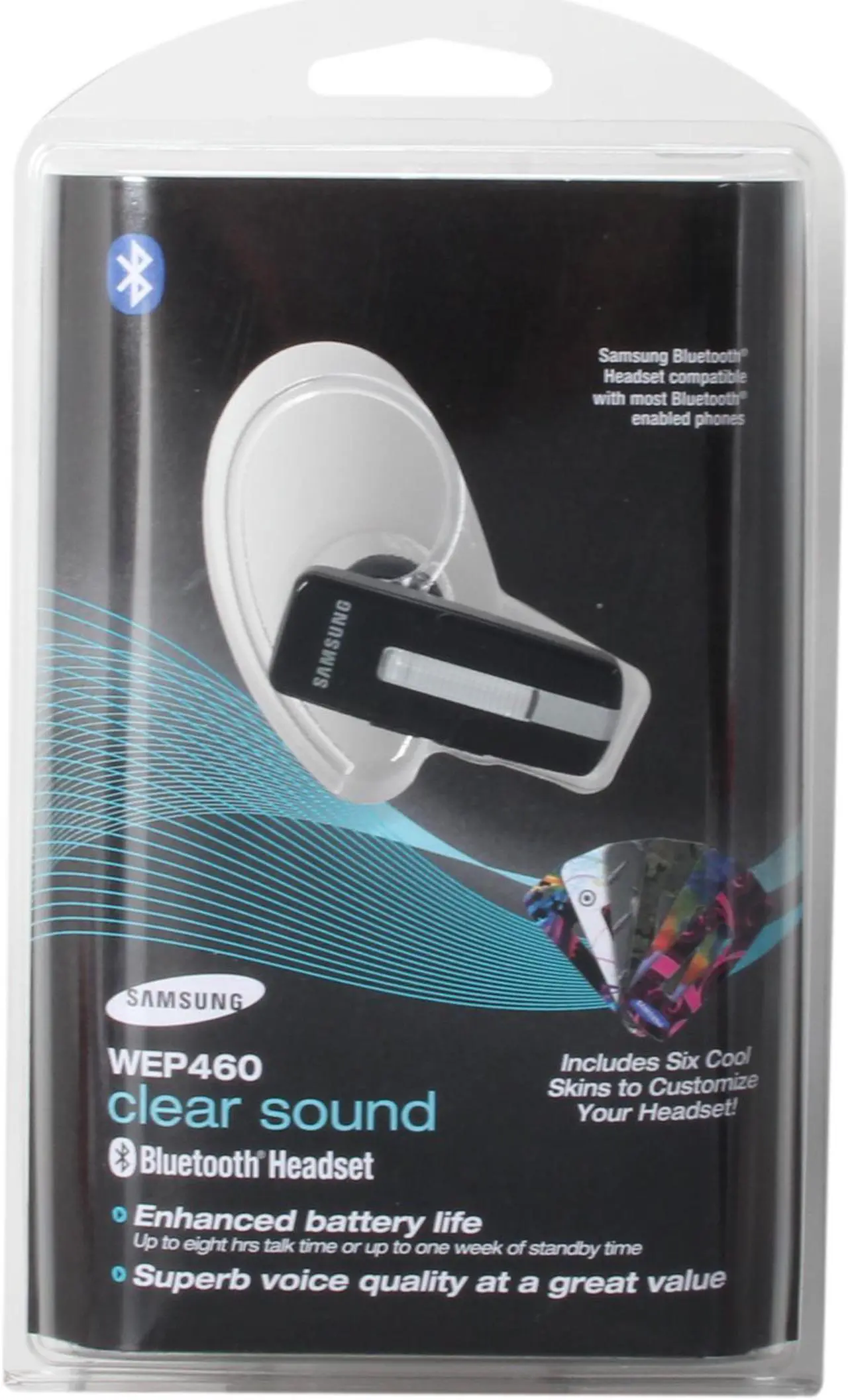 Alt view image 6 of 6 - Samsung WEP460 Over-The-ear Bluetooth Headset w/ Clear Sound Technology Black