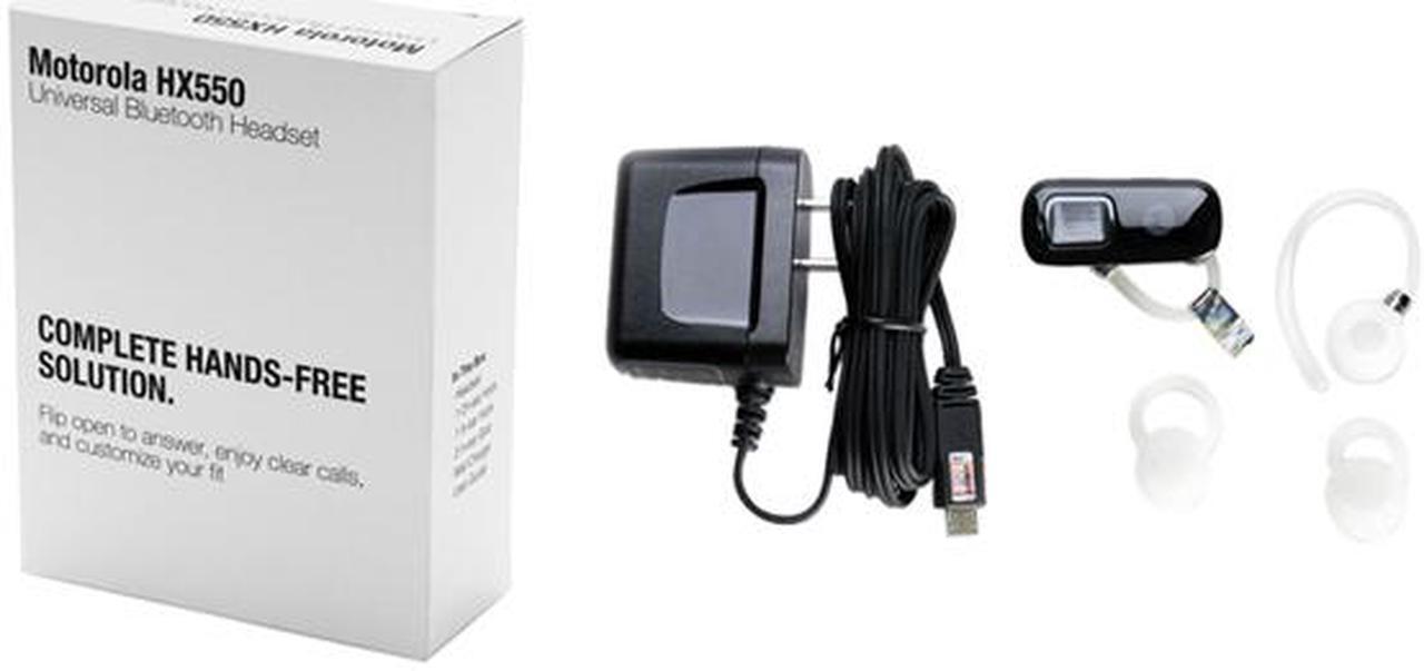 Alt view image 6 of 6 - Motorola HX550 Black Bluetooth Headset – White Box