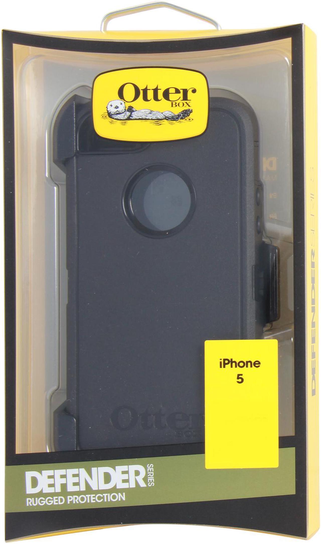 Alt view image 7 of 7 - OtterBox Defender Black Solid Case For iPhone 5 / 5s 77-21908