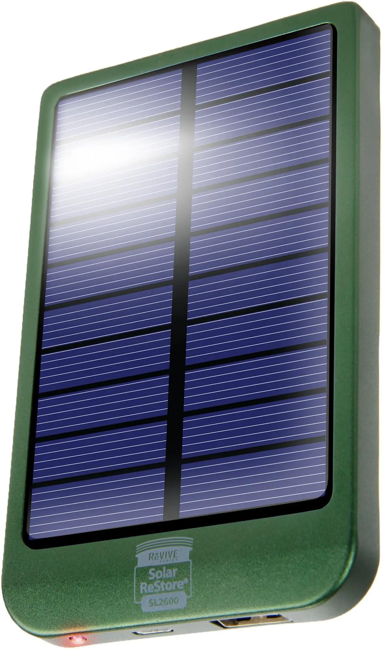 Main image of ReVIVE Solar ReStore SL2600 CHSRSL2100GREW 2600mAh USB Solar Powered Battery Charger - Green