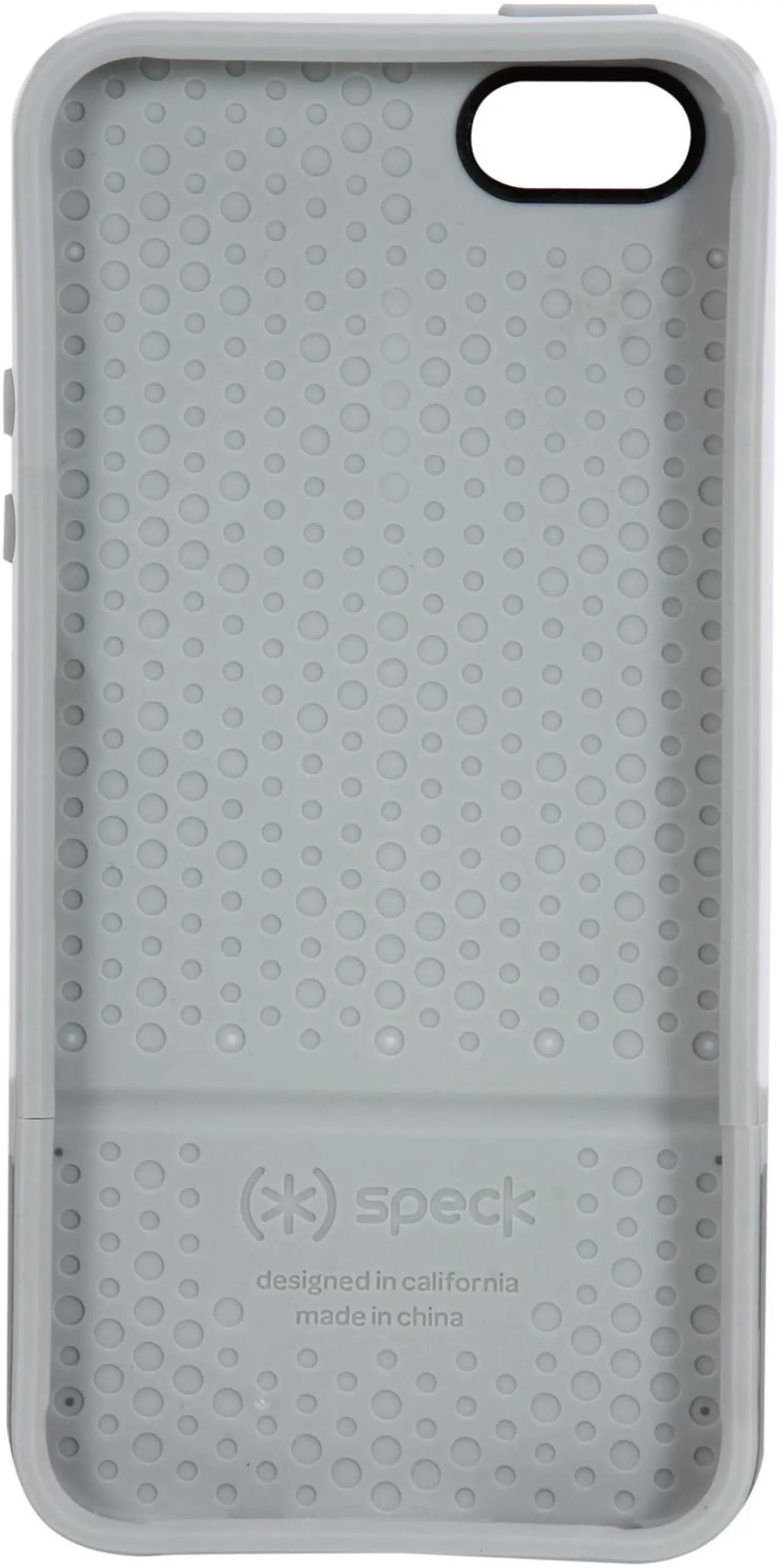 Alt view image 4 of 7 - Speck Products CandyShell Flip White/Graphite/Pebble Rubberized Hard Case for iPhone 5 / 5S SPK-A1818