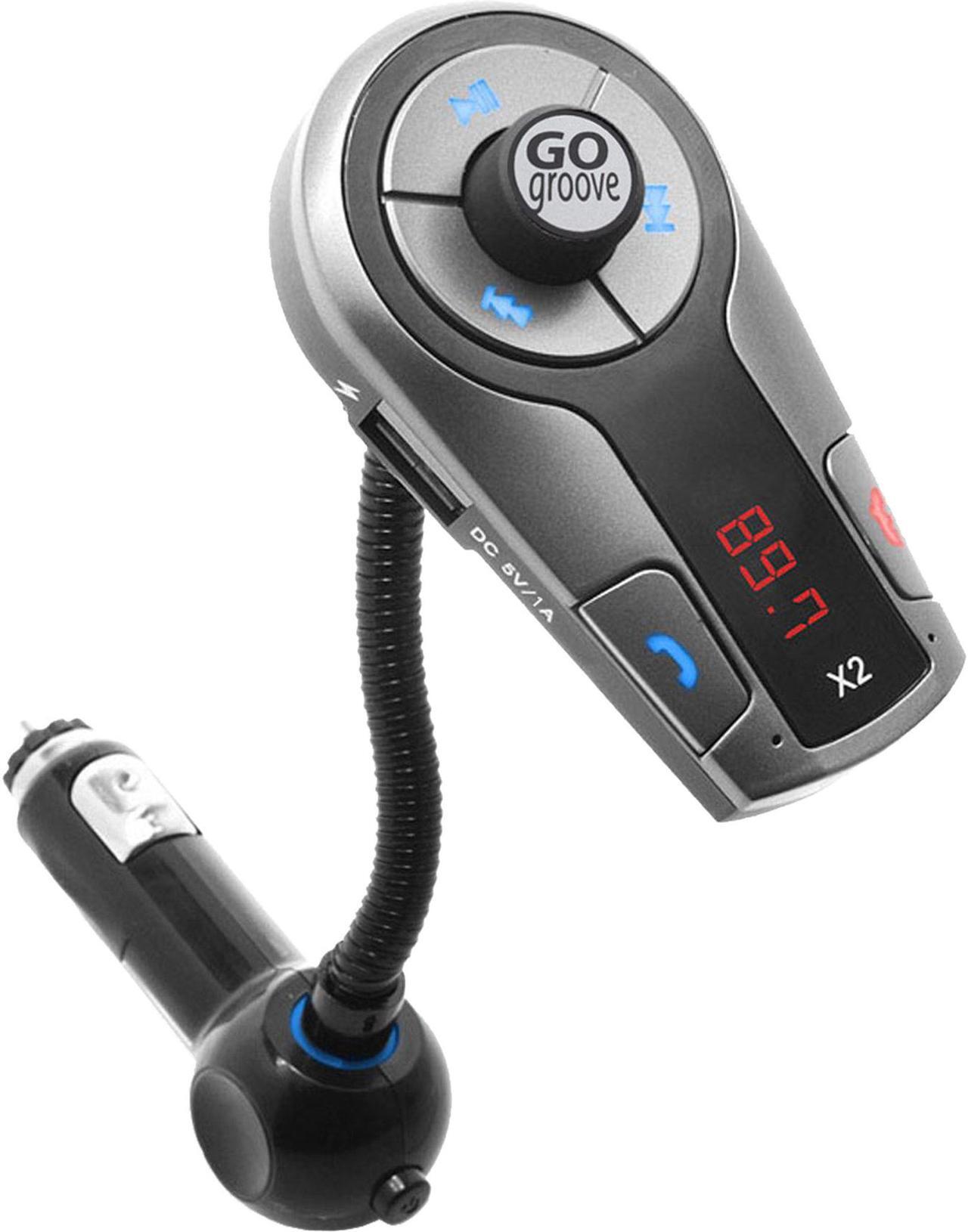 Main image of GOgroove FlexSMART X2 Bluetooth In-Car FM Transmitter with USB Charging, Multipoint Pairing & Hands-Free Calling - Works with Apple, Samsung, LG & More Smartphones, Tablets, MP3 Players