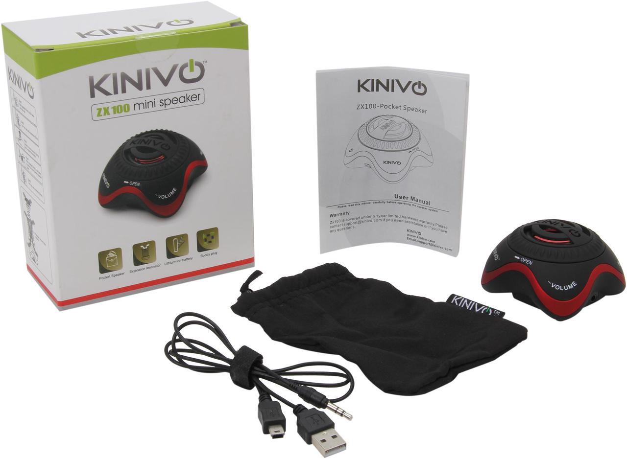 Alt view image 7 of 7 - Kinivo 3.5mm Mini Speaker with Rechargeable Battery ZX100