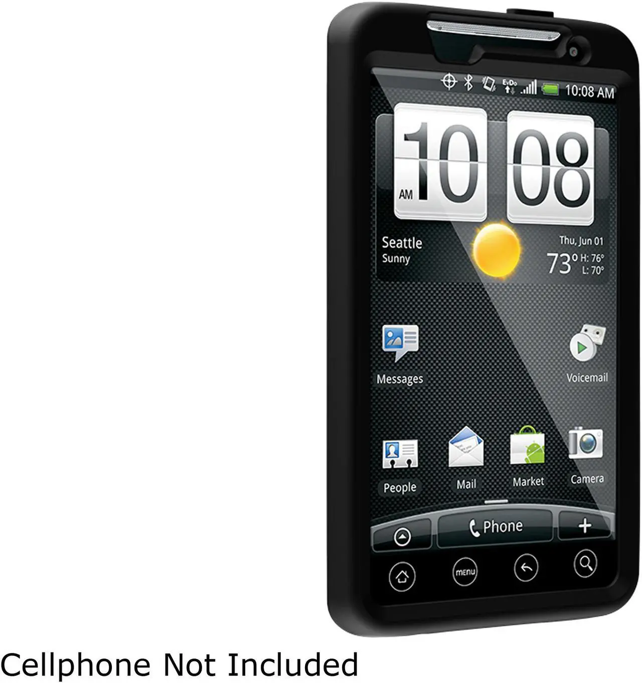Alt view image 8 of 11 - OtterBox Impact Black Solid Case for HTC EVO 4G                                                                                 HTC1-EVO4G-20-C4OTR