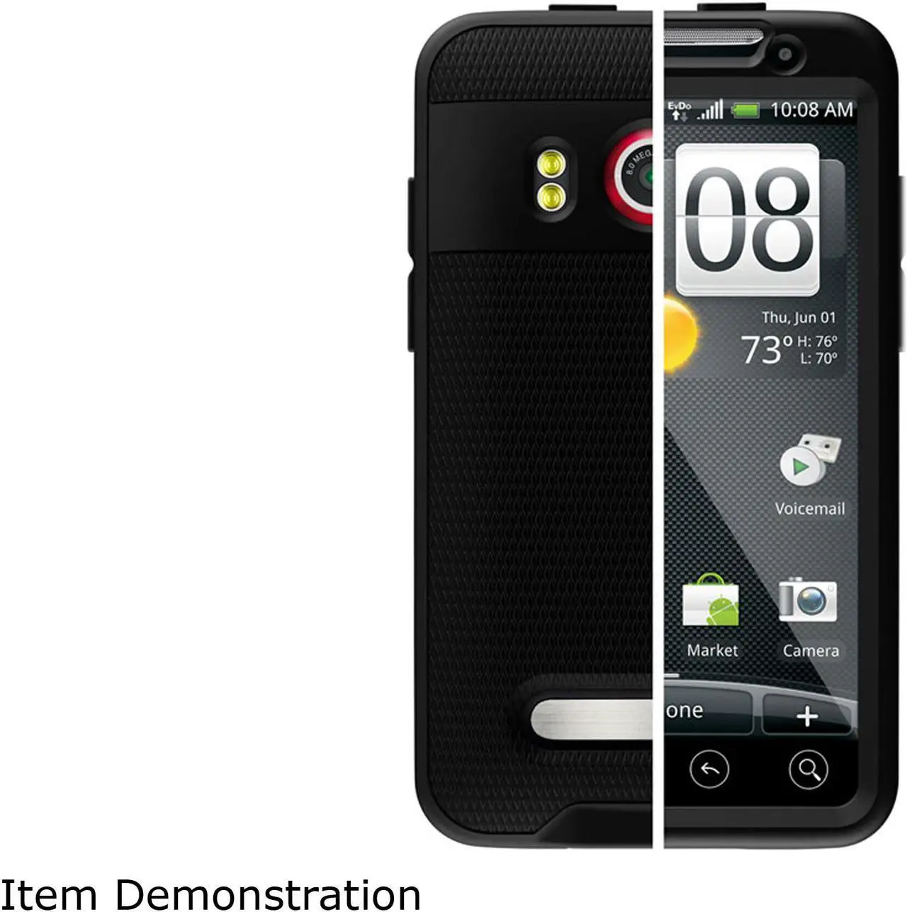 Alt view image 11 of 11 - OtterBox Impact Black Solid Case for HTC EVO 4G                                                                                 HTC1-EVO4G-20-C4OTR