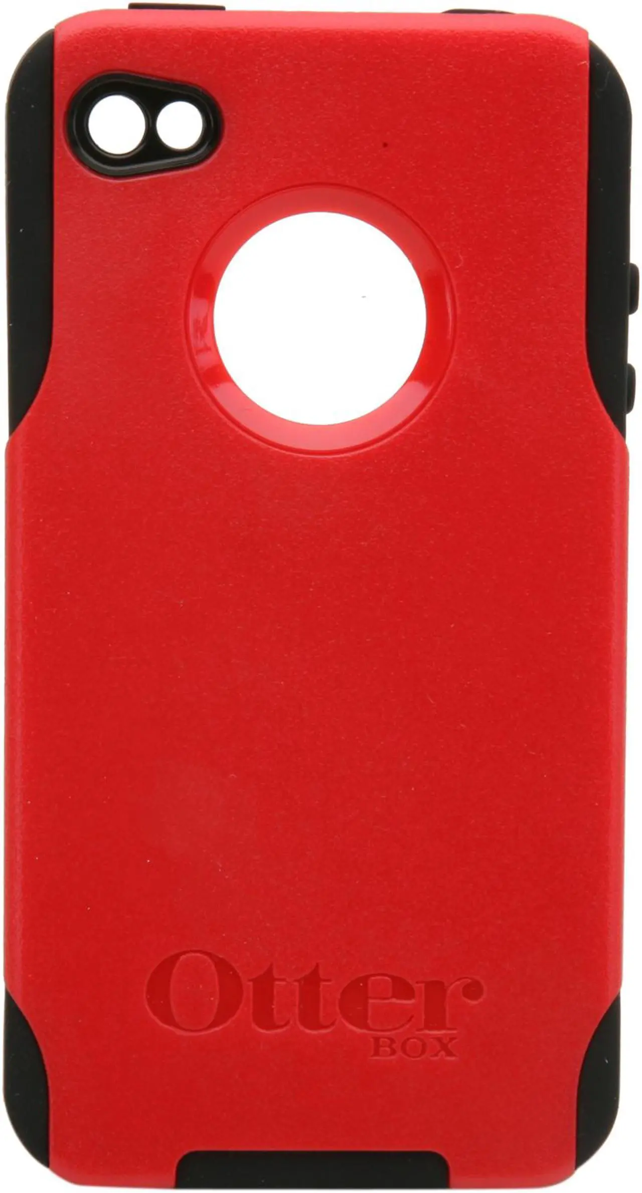 Main image of OtterBox Red Plastic / Black Silicone Commuter Case For iPhone 4 (APL4-I4UNI-B9-E4OTR)