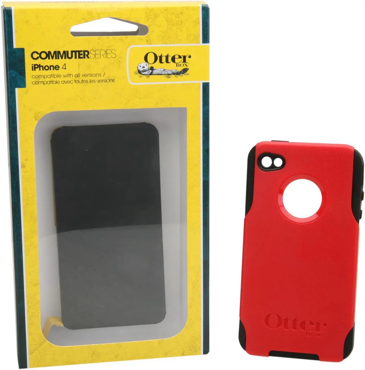 Alt view image 7 of 7 - OtterBox Red Plastic / Black Silicone Commuter Case For iPhone 4 (APL4-I4UNI-B9-E4OTR)