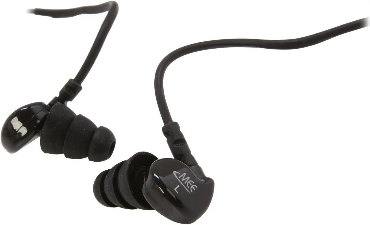 Main image of MEElectronics M6P Black Noise-Isolating Sports 3.5mm Sports Headset with Microphones (Bulk Packaging)