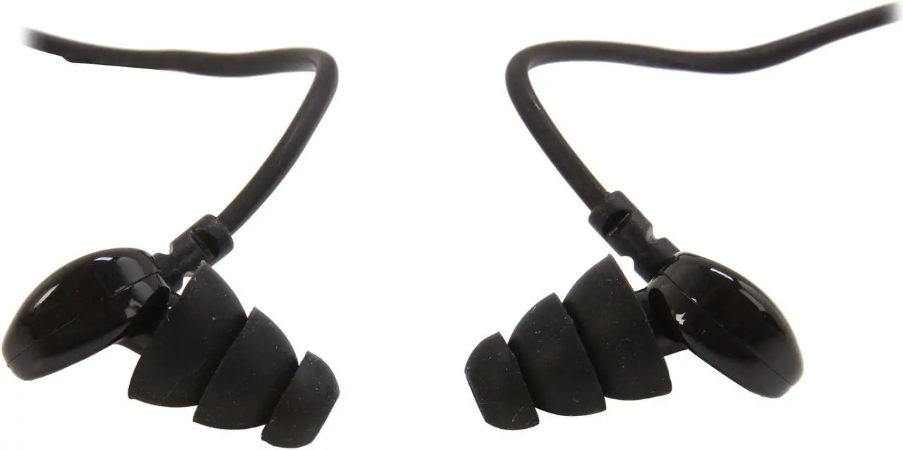 Alt view image 2 of 3 - MEElectronics M6P Black Noise-Isolating Sports 3.5mm Sports Headset with Microphones (Bulk Packaging)