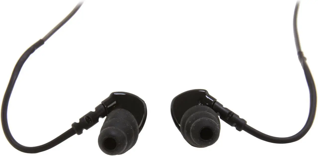 Alt view image 3 of 3 - MEElectronics M6P Black Noise-Isolating Sports 3.5mm Sports Headset with Microphones (Bulk Packaging)