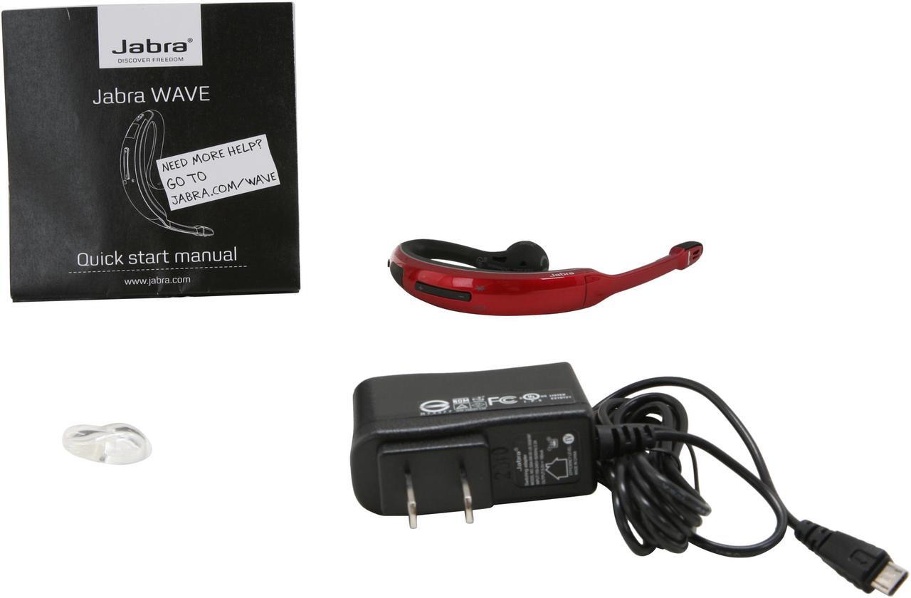 Alt view image 5 of 5 - Jabra WAVE Red Bluetooth Headset Bulk Package - OEM