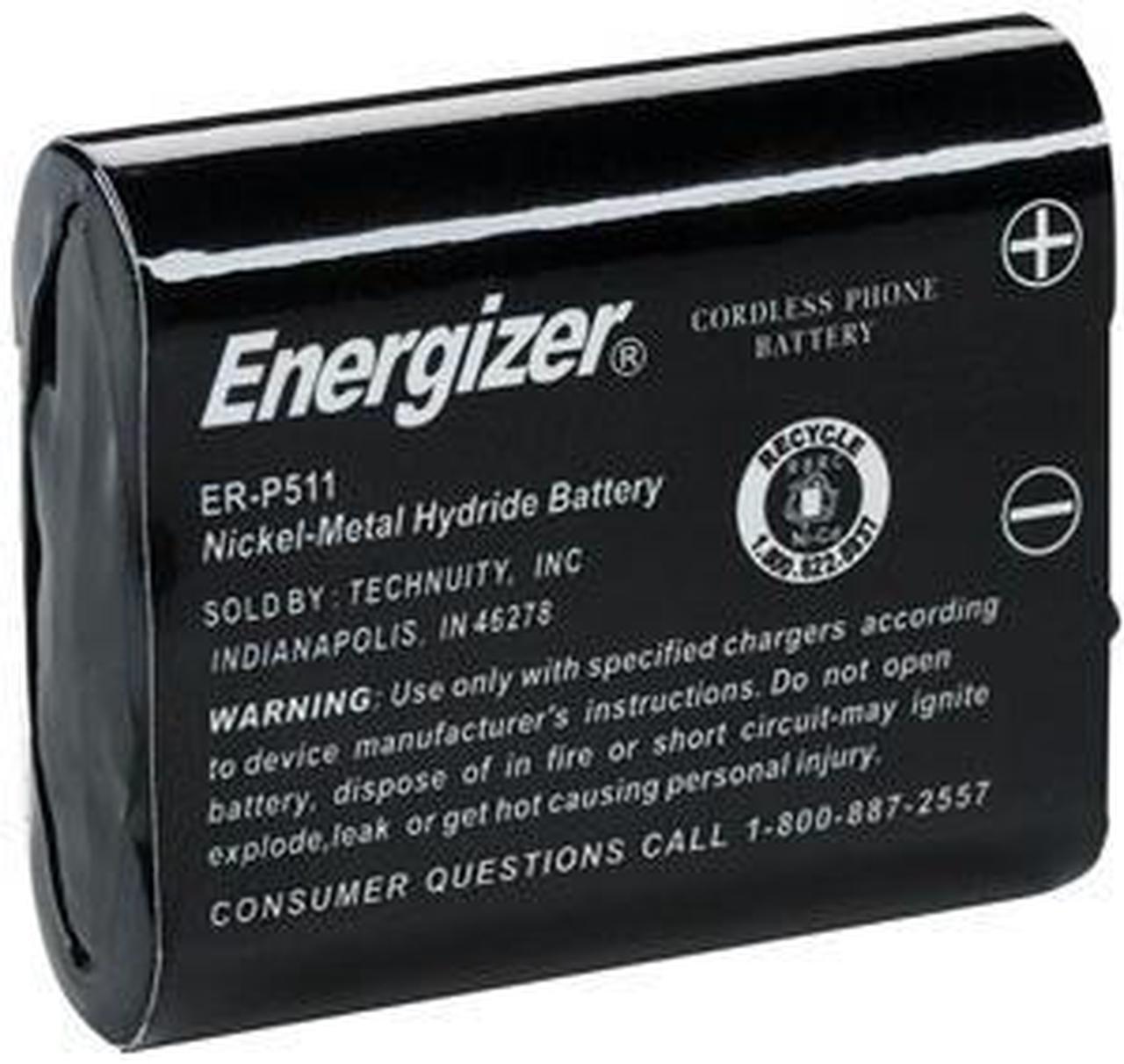 Main image of Energizer Black NiMH Cordless Phone Battery For Panasonic P-P511 (ER-P511)