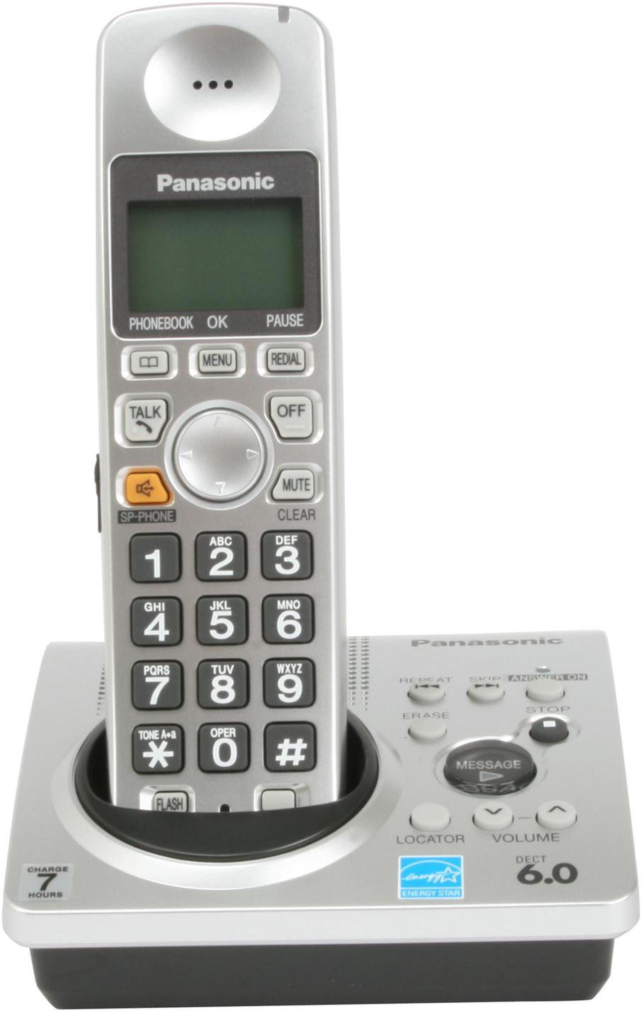 Alt view image 2 of 13 - Panasonic KX-TG1032S 1.9 GHz DECT 6.0 2X Handsets Cordless Phone Integrated Answering Machine