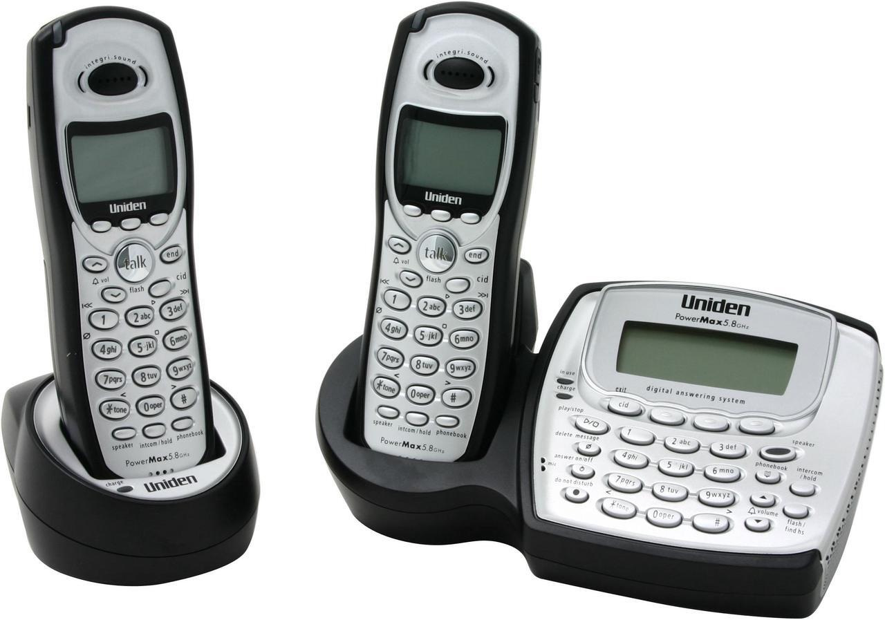 Alt view image 2 of 7 - Uniden TRU8885-2 5.8 GHz Digital 2X Handsets Cordless Phone Integrated Answering Machine