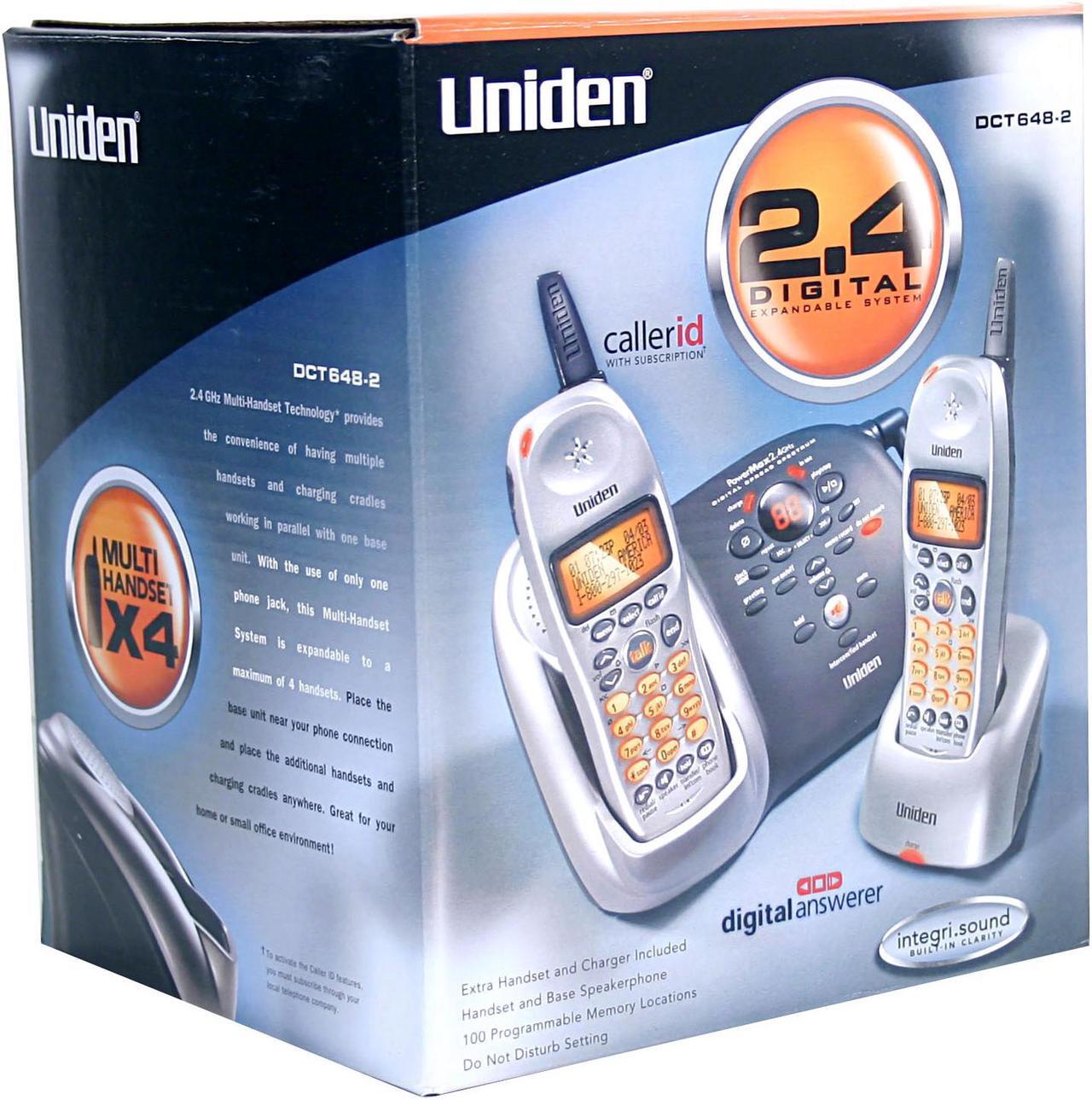 Alt view image 7 of 7 - Uniden DCT648-2 2.4 GHz Digital 2X Handsets Cordless Phone Integrated Answering Machine