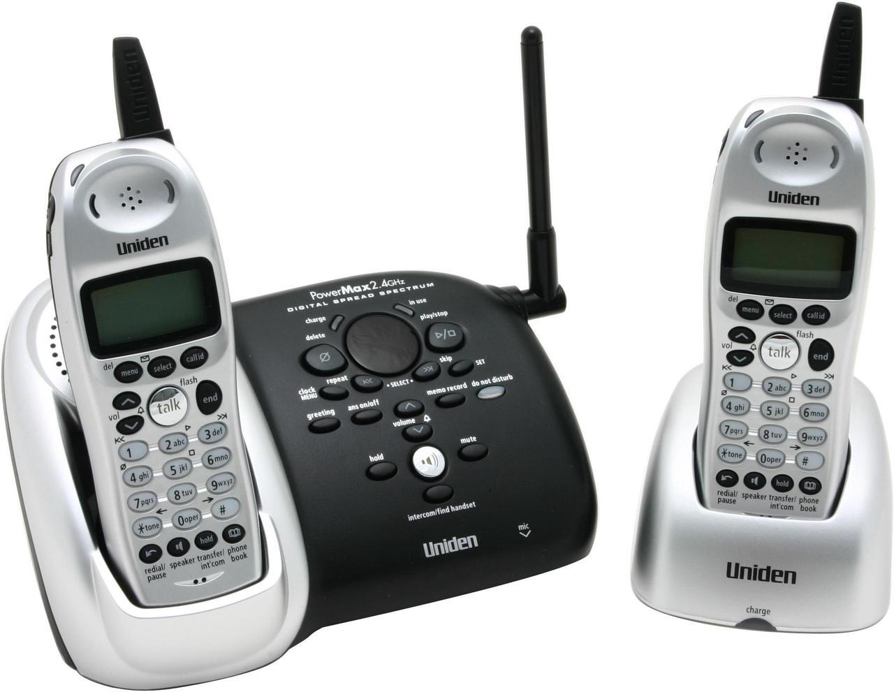 Alt view image 2 of 7 - Uniden DCT648-2 2.4 GHz Digital 2X Handsets Cordless Phone Integrated Answering Machine