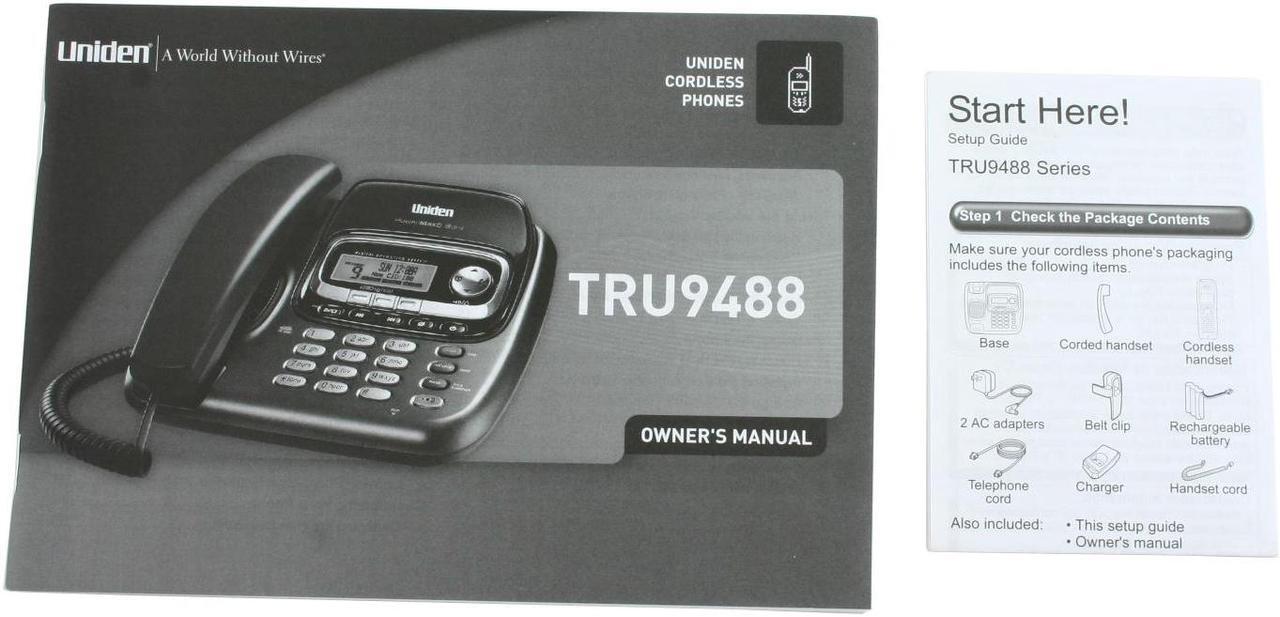 Alt view image 10 of 11 - Uniden TRU9488 5.8 GHz Digital 1X Handsets Cordless Phone