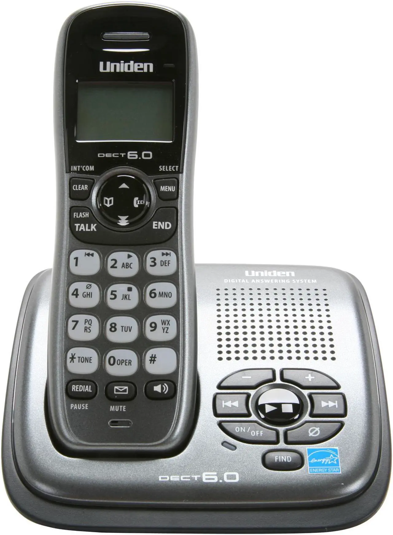 Alt view image 2 of 9 - Uniden DECT1480-4 1.9 GHz DECT 6.0 4X Handsets Cordless Phones