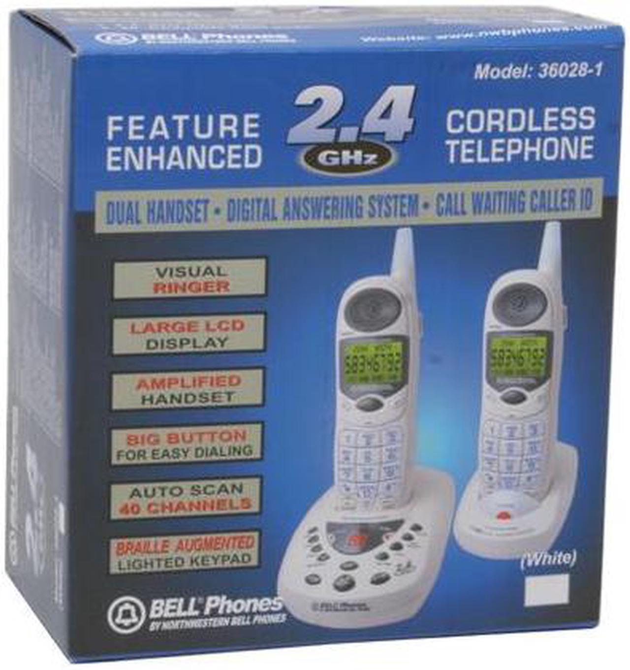 Alt view image 5 of 5 - Bell Phones by Northwestern Bell Phones 36028-1 2.4 GHz 2X Handsets Cordless Phone Integrated Answering Machine