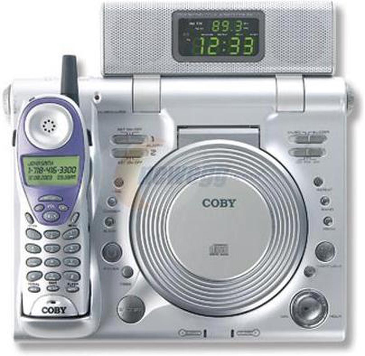 Main image of COBY CD-RA198 5.8GHz CORDLESS TELEPHONE WITH CALLER ID with DUAL ALARM CLOCK RADIO &CD PLAYER