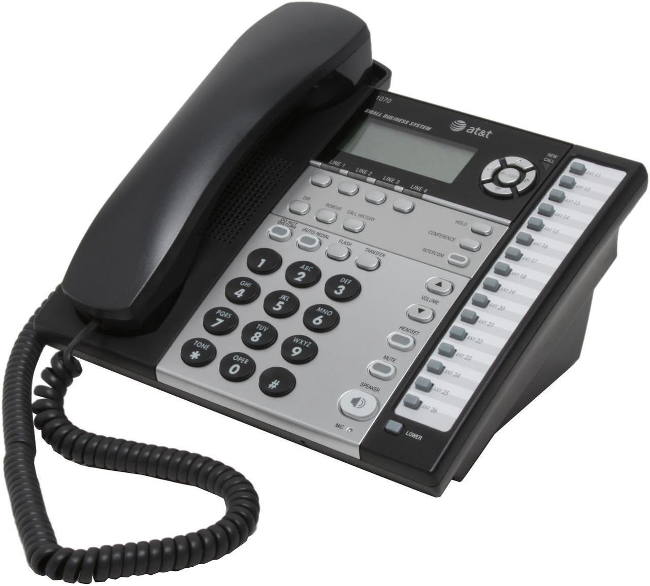 Alt view image 2 of 10 - AT&T 1070 4-line Operation Corded 4-line telephone with base speakerphone, caller ID/call waiting