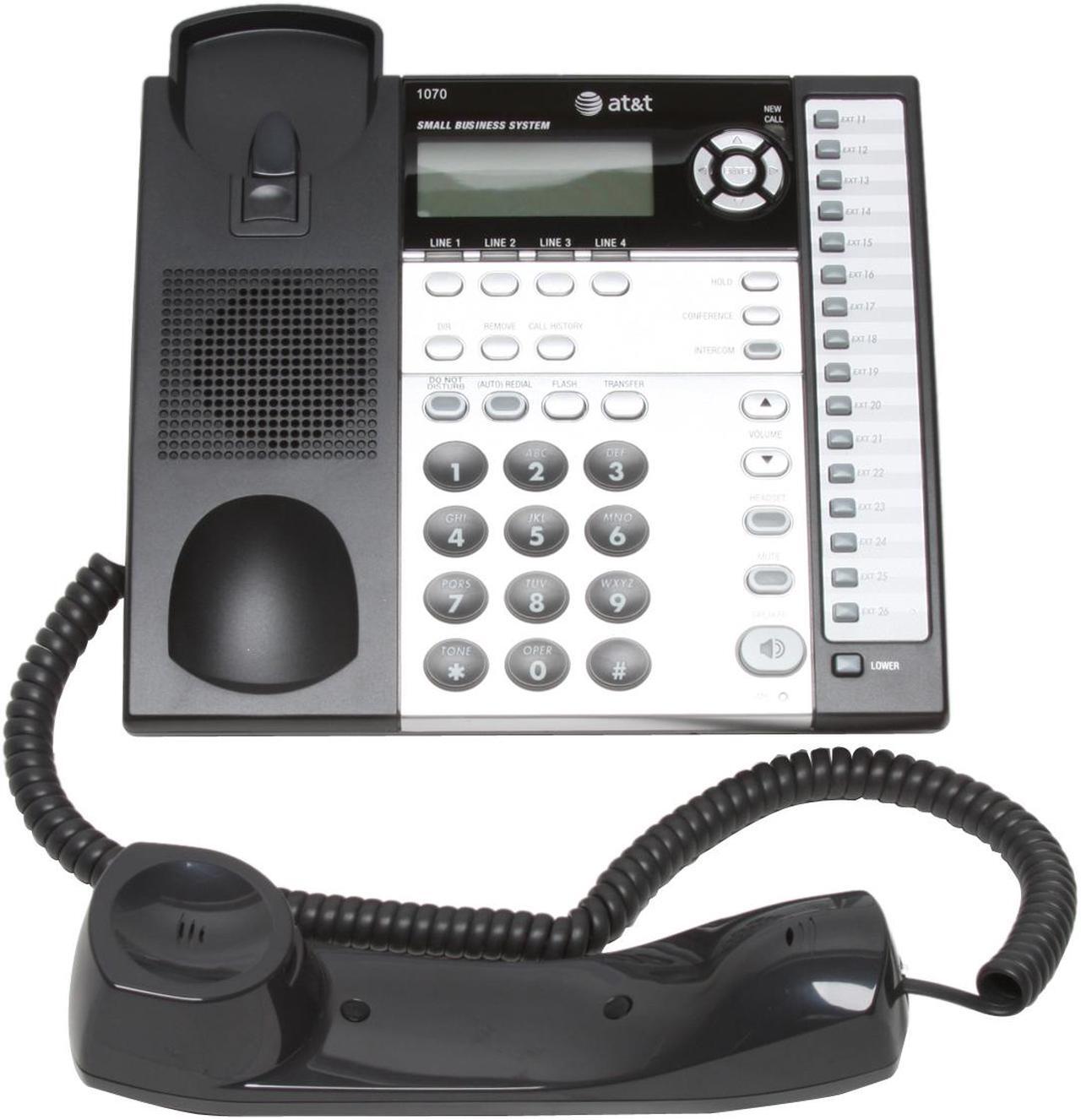 Alt view image 7 of 10 - AT&T 1070 4-line Operation Corded 4-line telephone with base speakerphone, caller ID/call waiting