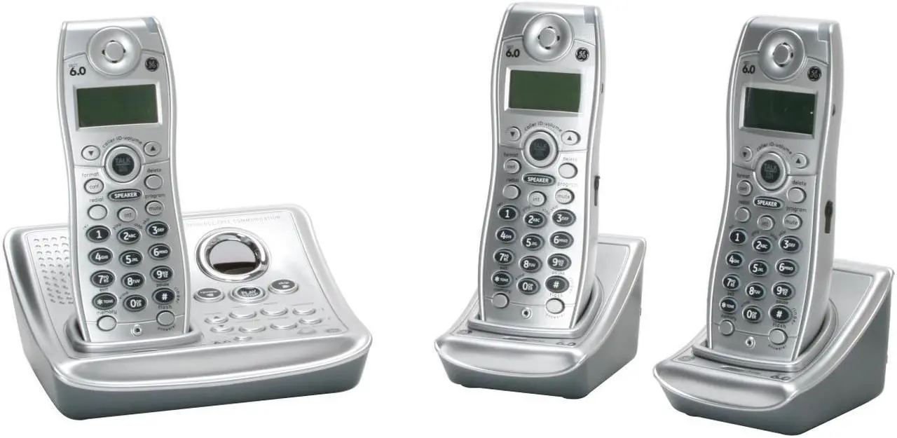 Main image of GE 28112EE3-A 1.9 GHz Digital DECT 6.0 3X Handsets Cordless Phone Integrated Answering Machine