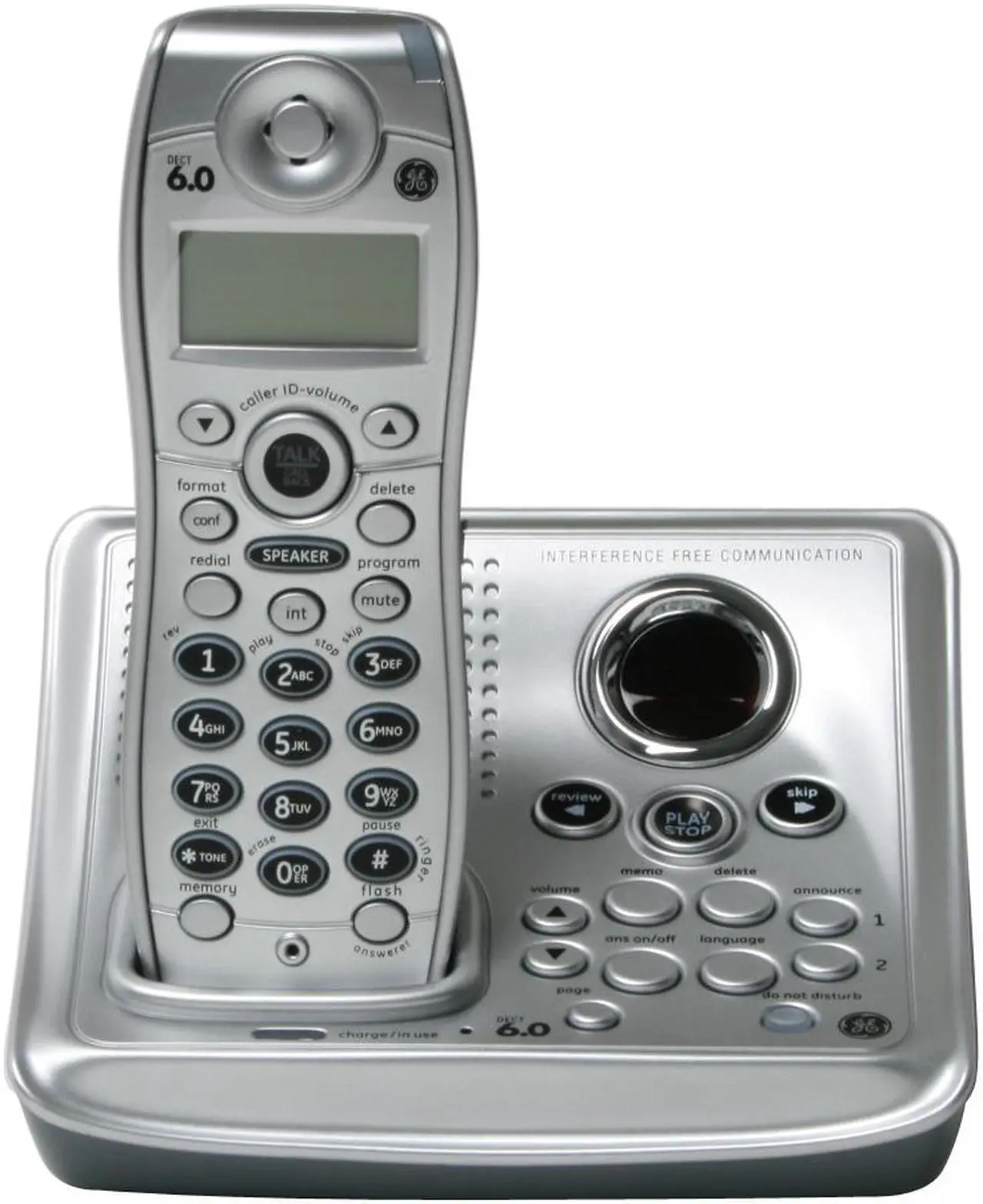 Alt view image 3 of 11 - GE 28112EE3-A 1.9 GHz Digital DECT 6.0 3X Handsets Cordless Phone Integrated Answering Machine