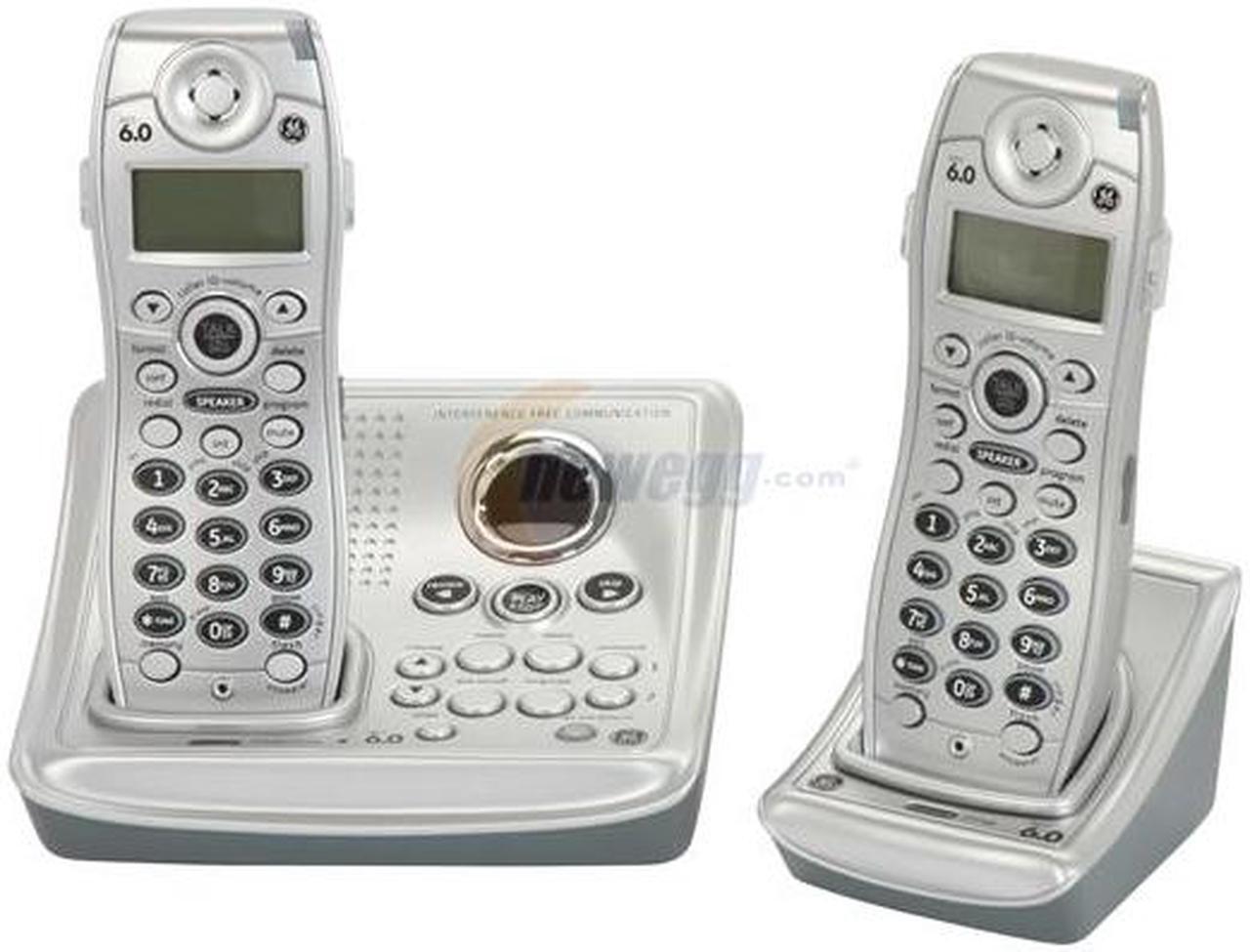 Main image of GE 28112EE2 1.9 GHz Digital DECT 6.0 2X Handsets Cordless Phone Integrated Answering Machine