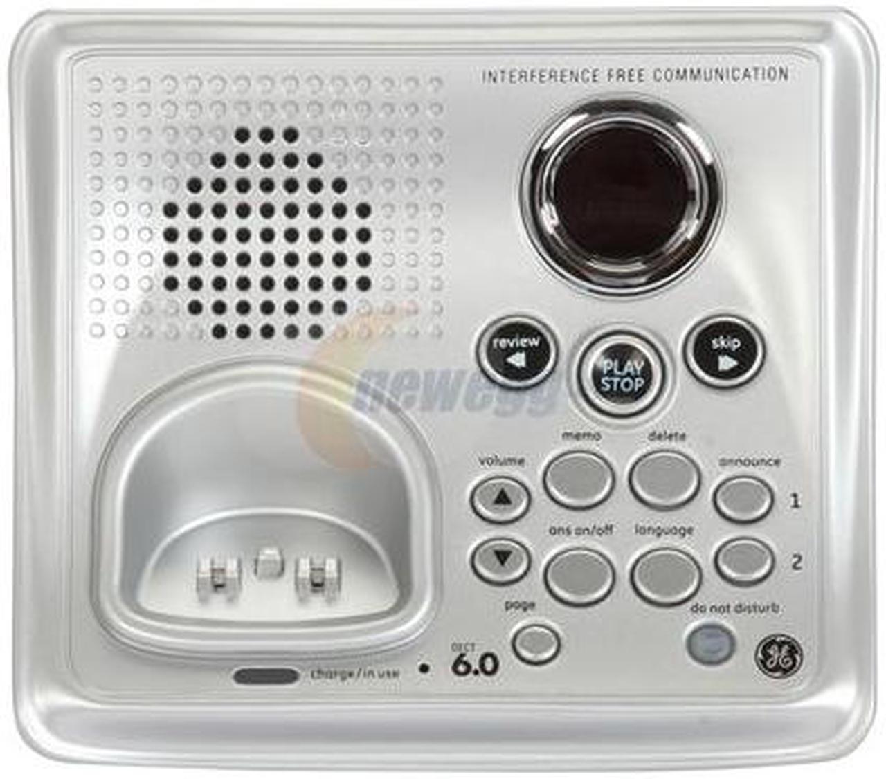 Alt view image 4 of 5 - GE 28112EE2 1.9 GHz Digital DECT 6.0 2X Handsets Cordless Phone Integrated Answering Machine