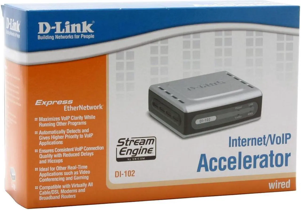 Alt view image 5 of 5 - D-Link DI-102 Broadband Internet/VoIP Accelerator