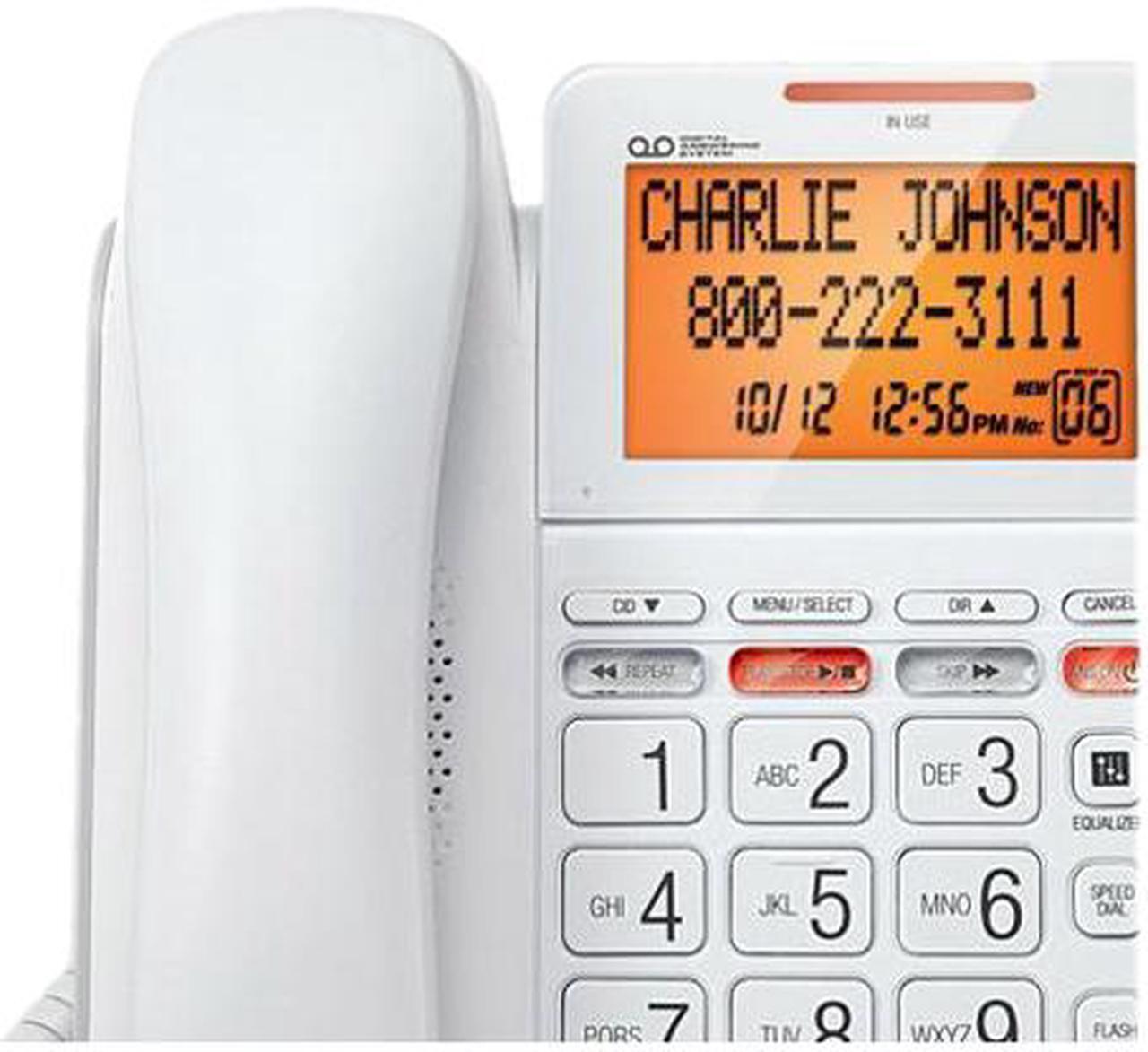 Alt view image 2 of 3 - AT&T CL4940 Digital Answering System Corded Telephone w/ Caller ID & Call Waiting, White Color