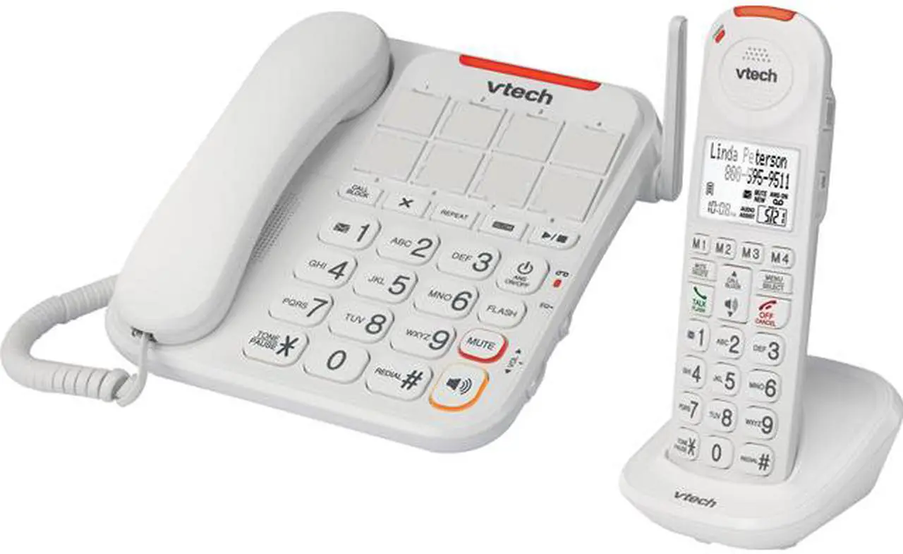 Main image of Vtech VTSN5147 DECT 6.0 Amplified Corded/Cordless Answering System with Big Buttons & Display