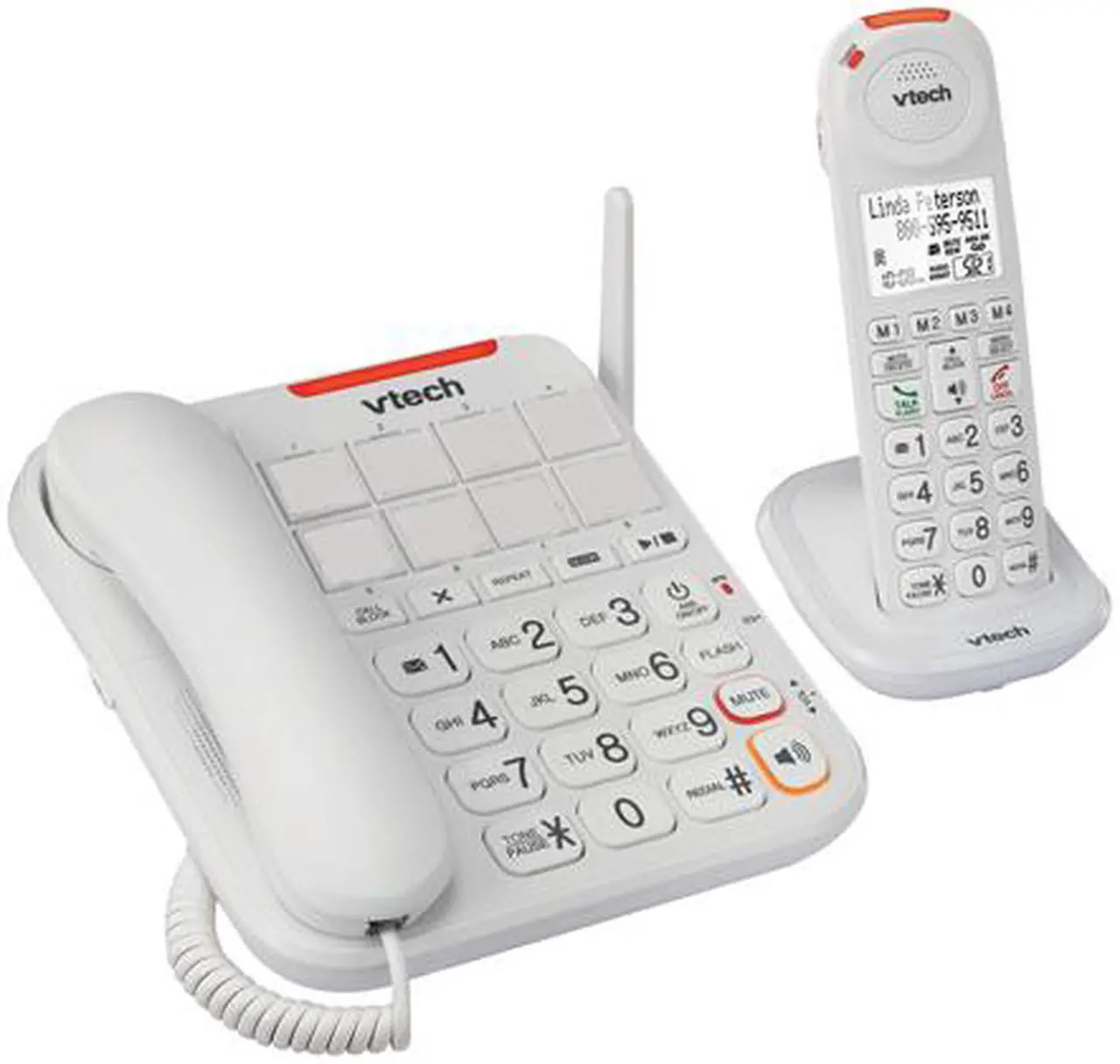 Alt view image 3 of 3 - Vtech VTSN5147 DECT 6.0 Amplified Corded/Cordless Answering System with Big Buttons & Display