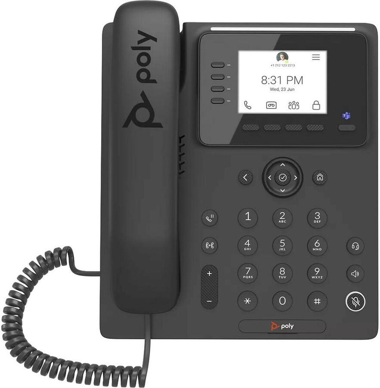 Poly CCX 350 Corded IP Phone - Desktop, Wall Mountable 2200-49690-019