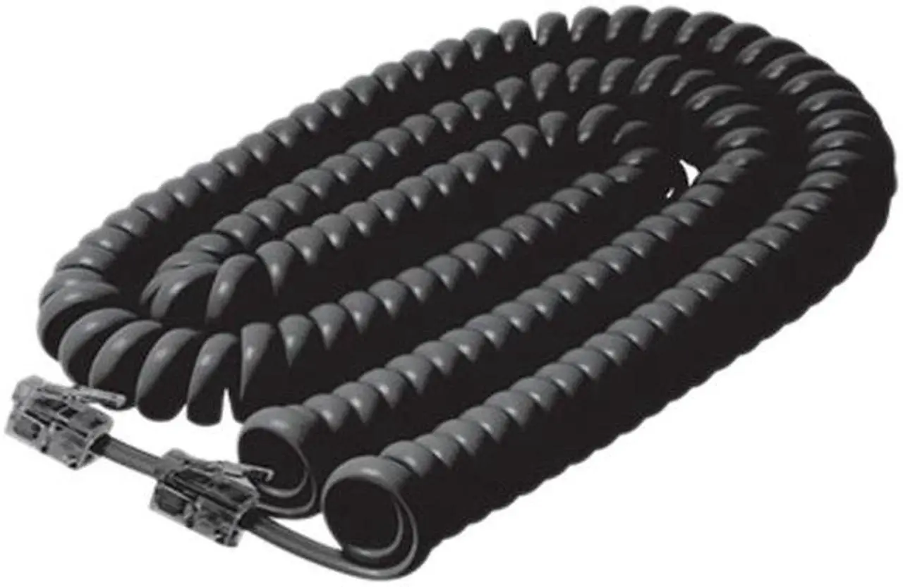 Alt view image 2 of 2 - Steren 302-025BK 25 ft. Coiled Handset Cord