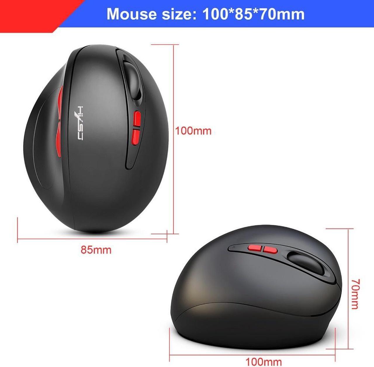 Alt view image 7 of 7 - New Vertical 2.4G Wireless Mouse 2400DPI Adjustable USB Receiver Optical Computer Mouse Ergonomic Mice For PC Laptop Desktop