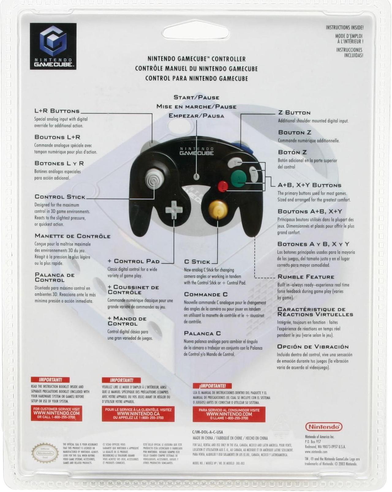 Alt view image 2 of 2 - Nintendo Gamecube Controller Indigo