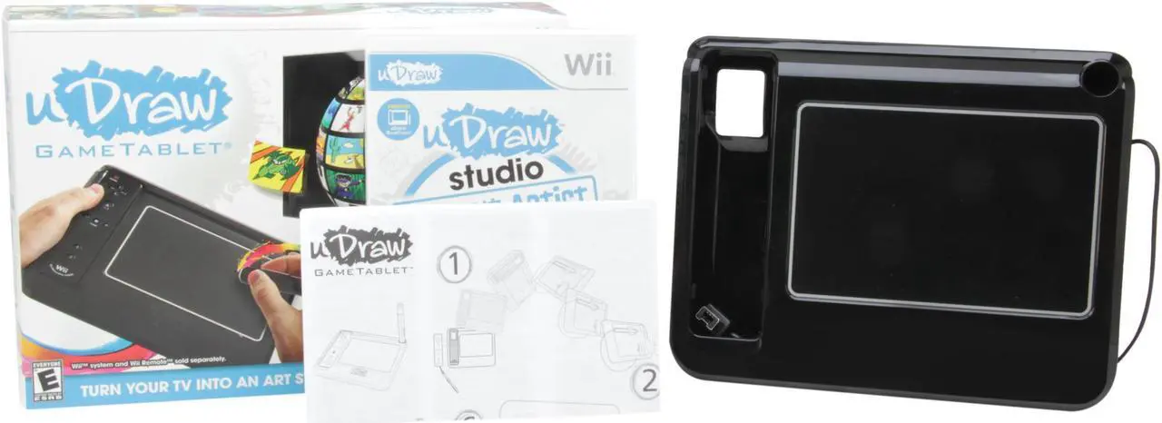 Alt view image 5 of 5 - uDraw Tablet (Black) with uDraw Studio Wii Game