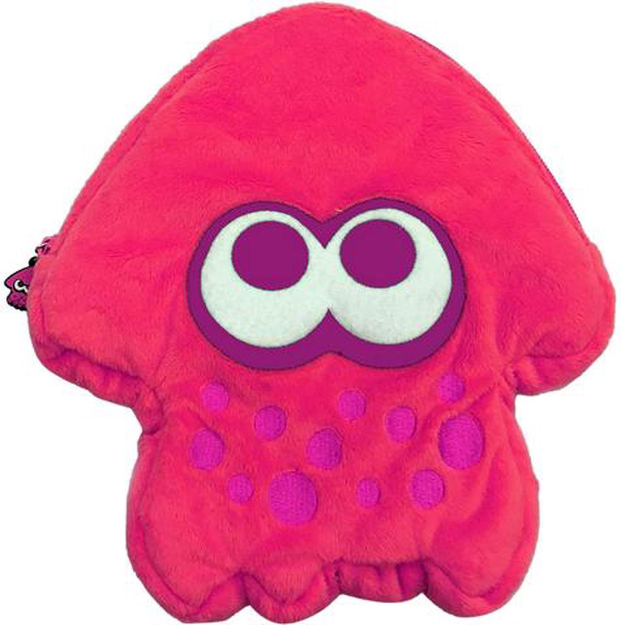 Main image of HORI 873124006605 Splatoon 2 Squid Plush Pouch (Pink) - Nintendo Switch