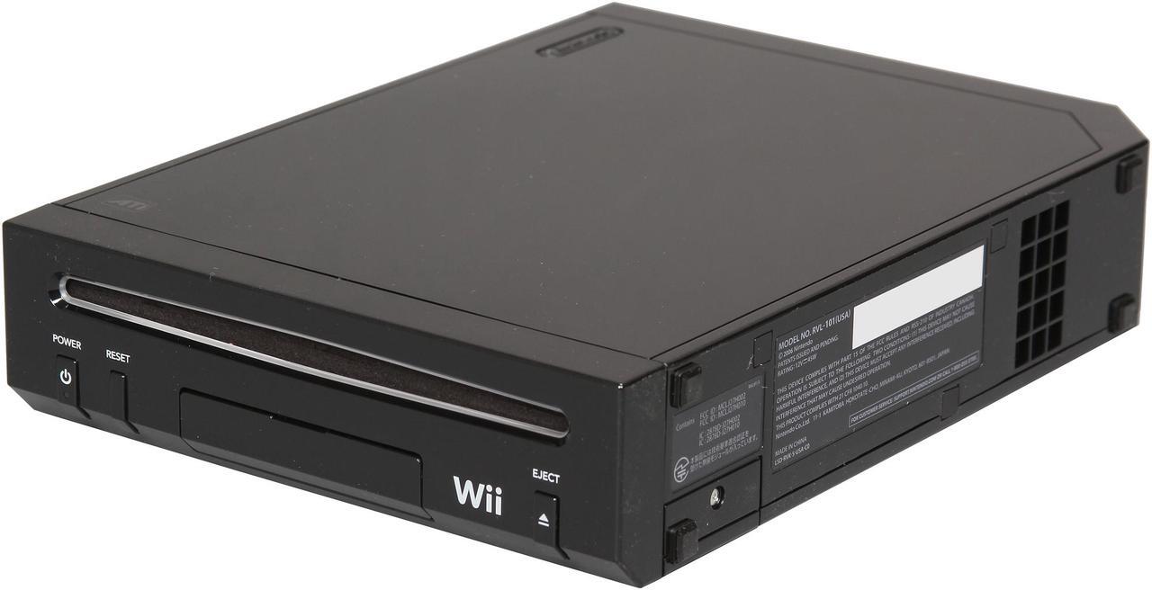 Alt view image 2 of 8 - Nintendo Wii Black System Bundle w/Wii Sports & Wii Sports Resort