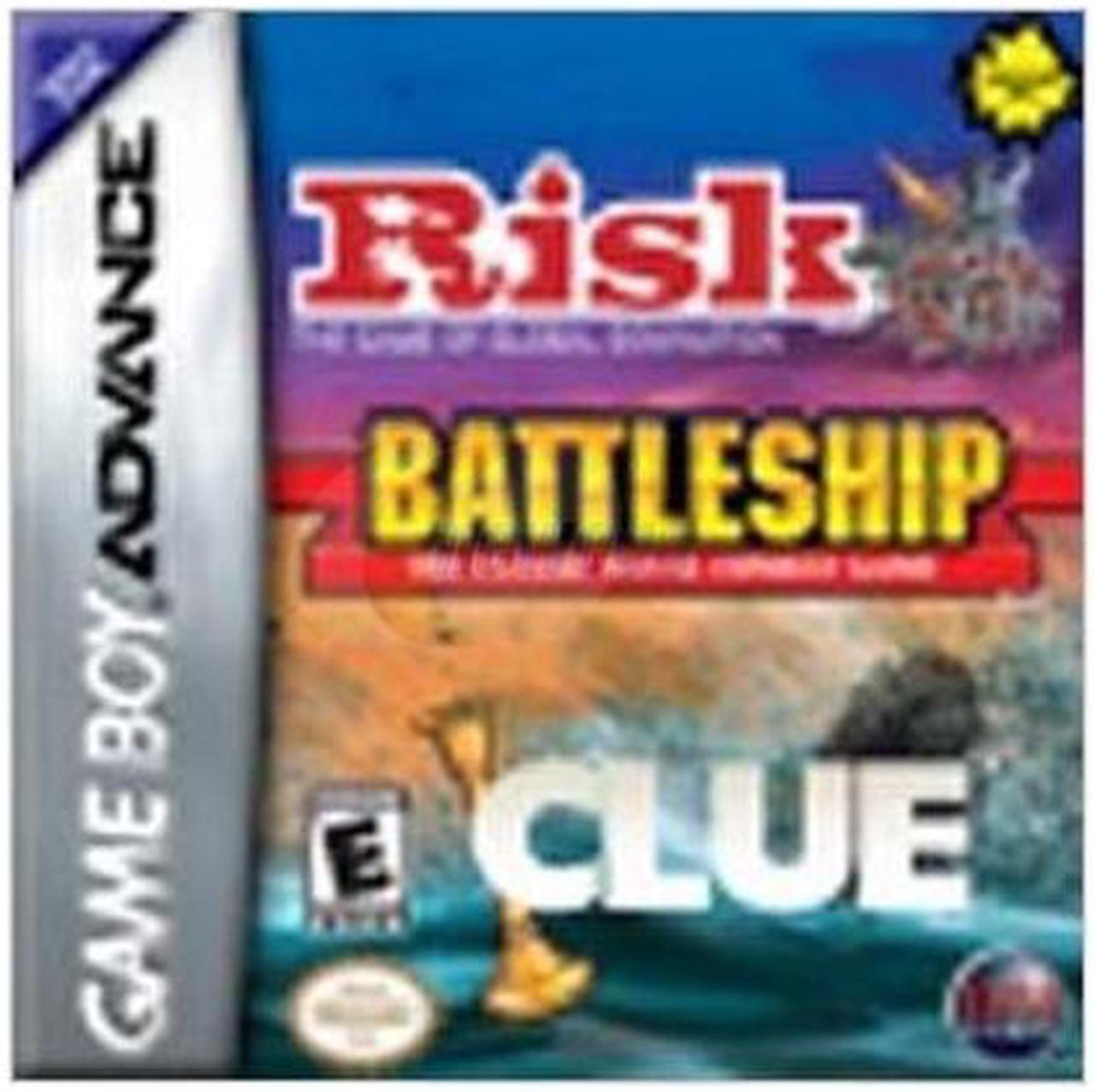 Main image of Risk / Battleship / Clue GameBoy Advance Game DSI GAMES
