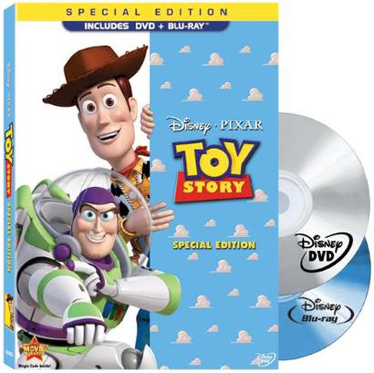 Main image of Toy Story (2-Disc Special Edition Blu-ray / DVD Combo With Blu-ray Packaging) Tom Hanks (voice); Tim Allen (voice); Don Rickles (voice); Jim Varney (voice); John Ratzenberger (voice); Annie Potts (voice); Laurie Metcalf (voice); R. Lee Erme
