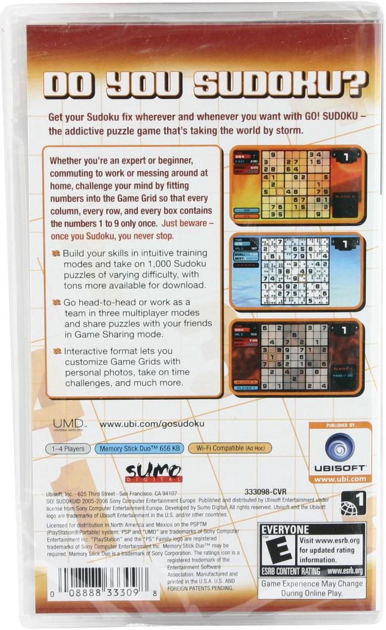 Alt view image 2 of 2 - Go! Sudoku PSP Game Ubisoft