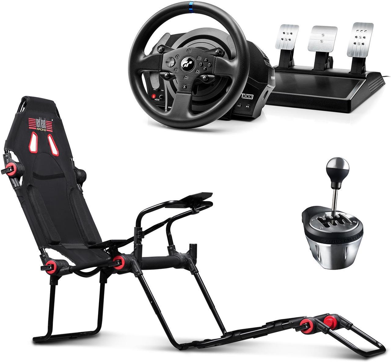 Pro Racing Simulator Bundle: Next Level Racing F-GT Lite Cockpit + Thrustmaster T300 GT Racing Wheel + Thrustmaster TH8A Shifter