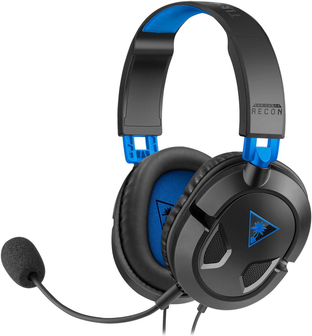 Alt view image 3 of 10 - Turtle Beach Recon 50P Stereo Gaming Headset for PS5, PS4 & PC - Black/Blue