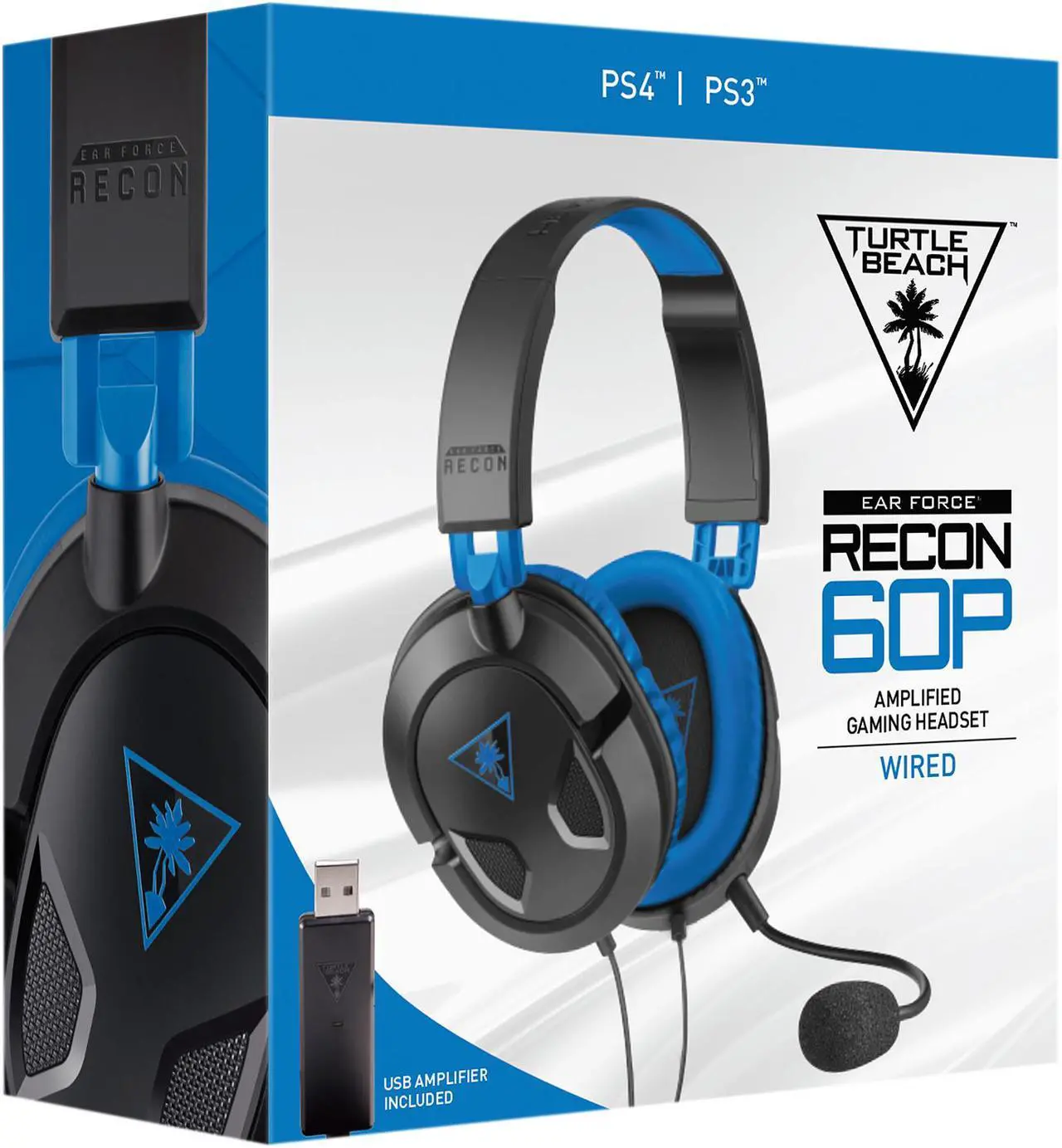 Alt view image 11 of 11 - Turtle Beach Ear Force Recon 60P Amplified Stereo Gaming Headset for PlayStation 4 & PlayStation 3