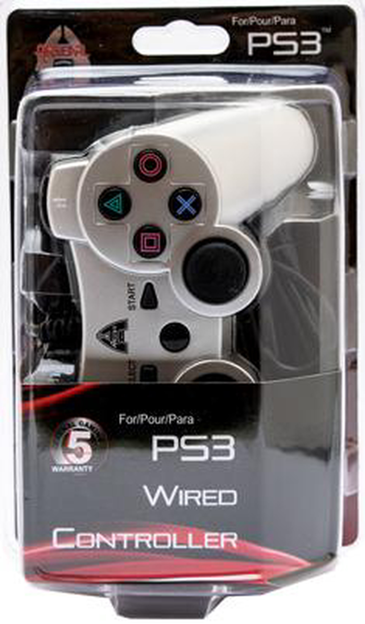 Arsenal PS3 wired controller - Silver - Newegg.com