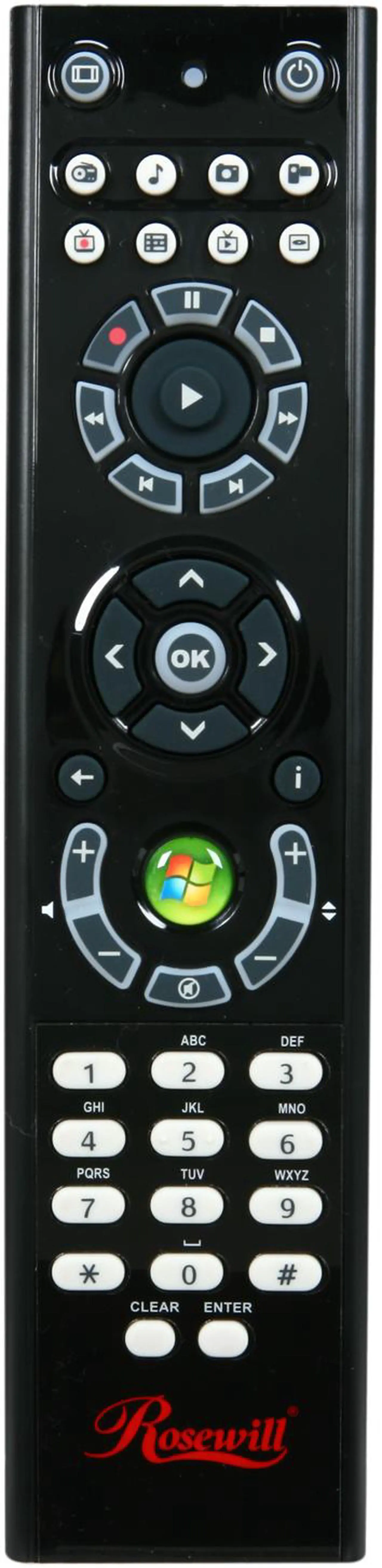 Main image of Rosewill WMC Remote control/Rcvr RRC-127 for Win 7